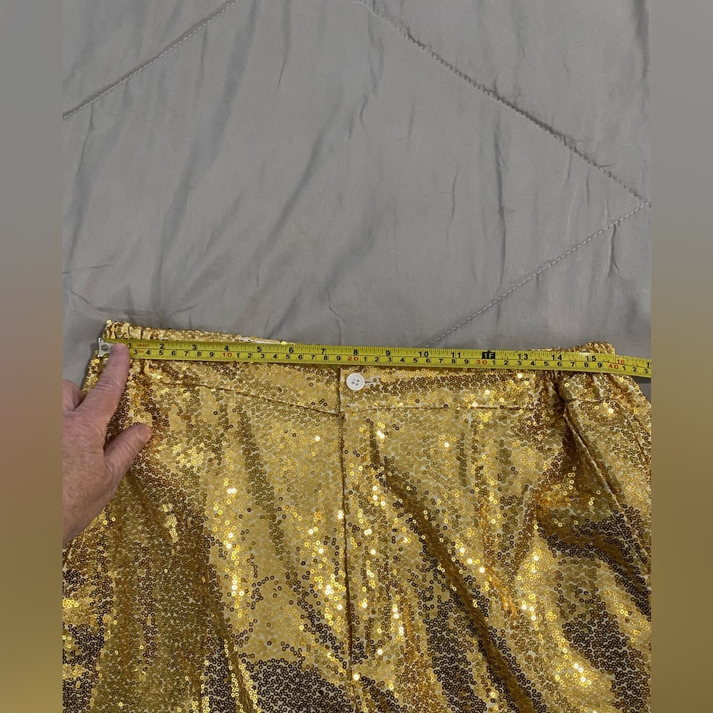 Gold Sequined Women's Pantsuit Jacket Pants Size Large NWT Fully Lined - Picture 16 of 16